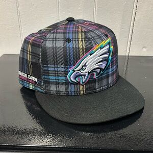 Philadelphia Eagles Crucial Catch (Breast Cancer Awareness) Plaid Snapback Hat